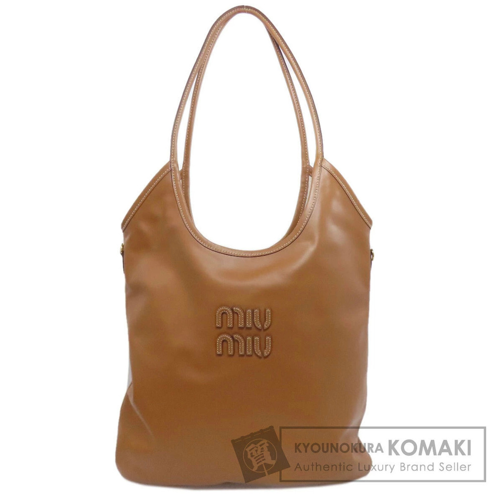 Miu Miu Logo Tote Bag Calfskin